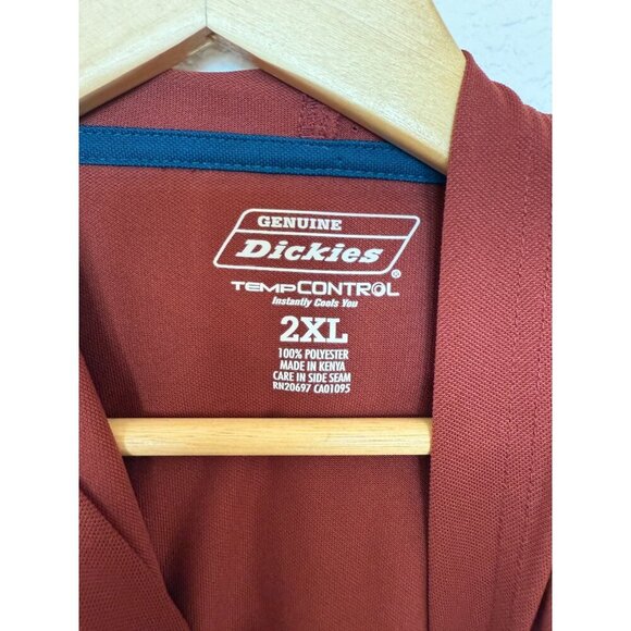 Genuine Dickies Hoodie Long Sleeve Performance Sun Shirt Size XXL Red - Picture 5 of 7
